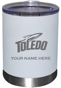 Toledo Rockets Personalized Laser Etched 12oz Lowball Tumbler - White