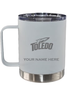 The Memory Company Toledo Rockets Personalized Etched 12oz Lowball Stainless Steel Tumbler - White