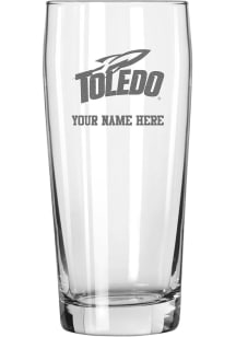 Toledo Rockets Personalized Etched 16oz Pub Pilsner Glass - White