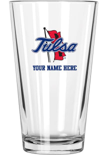 Tulsa Golden Hurricane Personalized 17oz Mixing Pint Glass - White