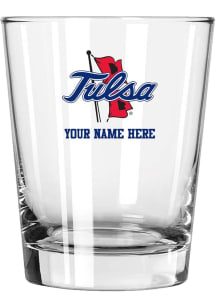 Tulsa Golden Hurricane Personalized 15oz Double Old Fashioned Rock Glass - White