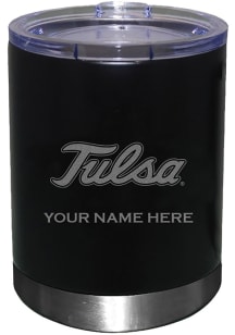 Tulsa Golden Hurricane Personalized Laser Etched 12oz Lowball Tumbler - Black