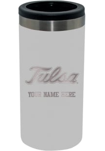 The Memory Company Tulsa Golden Hurricane Personalized Etched 12oz Slim Can Stainless Steel Coolie
