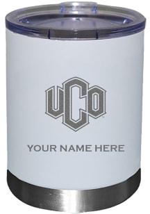Central Oklahoma Bronchos Personalized Laser Etched 12oz Lowball Tumbler - White
