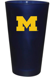 Michigan Wolverines 16 oz Color Frosted Pint Glass - Blue