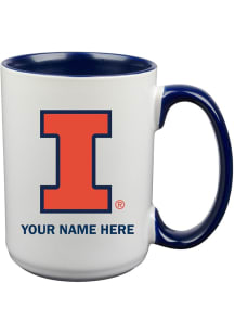 Illinois Fighting Illini Personalized Ceramic Mug - White
