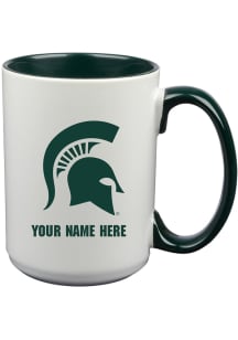Michigan State Spartans Personalized Ceramic Mug - White