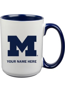 Michigan Wolverines Personalized Ceramic Mug - White