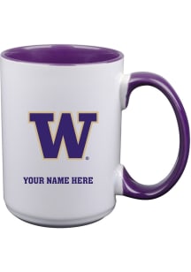 Washington Huskies Personalized Ceramic Mug - White