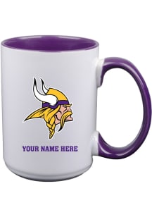 Minnesota Vikings Personalized Ceramic Mug - White