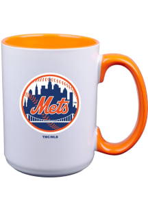 New York Mets Team Logo Ceramic Mug - White
