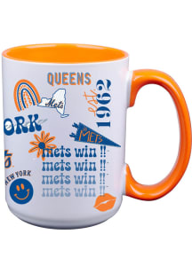 New York Mets Inner Color Ceramic Mug - Orange
