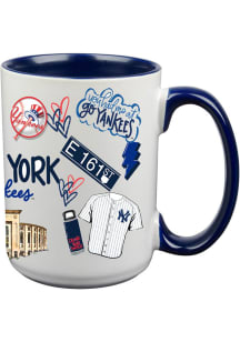 New York Yankees Cheer Ceramic Mug - White