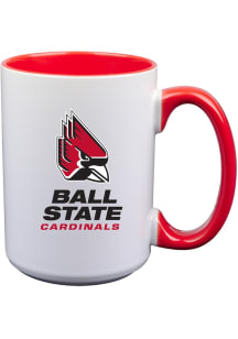 Ball State Cardinals Inner Color Ceramic Mug - White