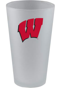 Wisconsin Badgers 16 oz. Frosted Pint Glass - White