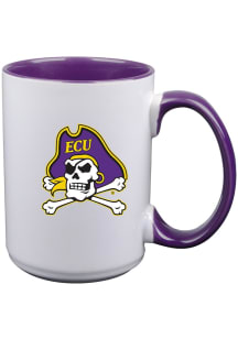 East Carolina Pirates Inner Color Ceramic Mug - White