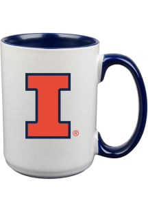 Illinois Fighting Illini Inner Color Ceramic Mug - White