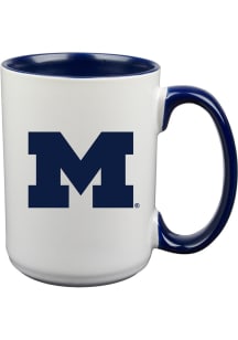 Michigan Wolverines Inner Color Ceramic Mug - White