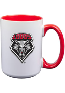 New Mexico Lobos Inner Color Ceramic Mug - White