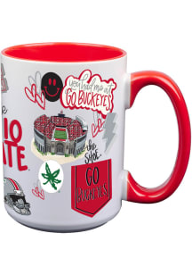 Ohio State Buckeyes Cheer Ceramic Mug - White