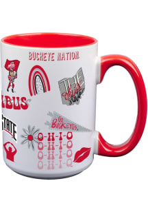 Ohio State Buckeyes Loco Ceramic Mug - Red