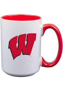 Wisconsin Badgers Inner Color Ceramic Mug - White