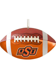 Oklahoma State Cowboys football shaped Ornament - Orange