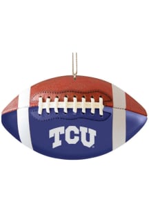 TCU Horned Frogs football shaped Ornament - Purple