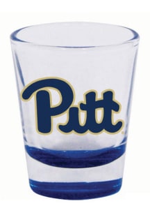 Pitt Panthers team color on bottom of glass Shot Glass
