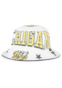 47 Michigan Wolverines White Energize Bucket Mens Bucket Hat