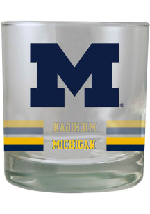 Michigan Wolverines 10 oz Rock Glass - White