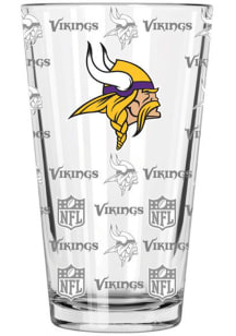 Minnesota Vikings Sandblasted Design Pint Glass - Purple