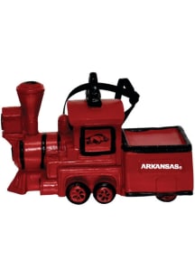 Arkansas Razorbacks Train Festive Design Ornament - Red