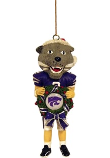 K-State Wildcats Festive Design Ornament - Purple