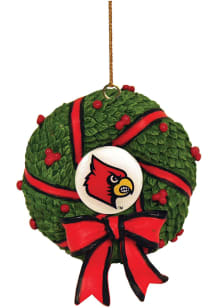 Louisville Cardinals Festive Design Ornament - Red