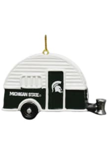 Michigan State Spartans Festive Design Ornament - Green