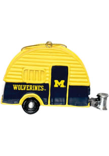 Michigan Wolverines Festive Design Ornament - Blue