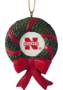 Nebraska Cornhuskers Festive Design Ornament - Red