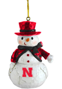Nebraska Cornhuskers Festive Design Style Ornament - Red