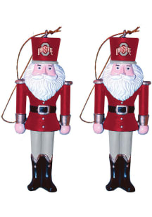 Ohio State Buckeyes 2 Pack Ornament - Red