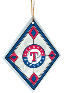 Texas Rangers Art Glass Ornament - Blue