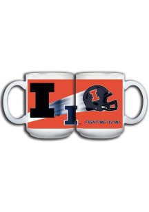 Illinois Fighting Illini 3D Logo Ceramic Mug - White