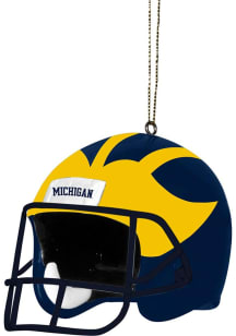 Michigan Wolverines helmet shaped Ornament - Yellow
