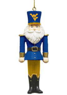 West Virginia Mountaineers Nutcracker Ornament - Gold