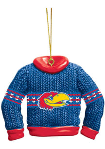 Kansas Jayhawks Ugly Sweater Ornament - Crimson