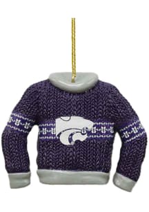 K-State Wildcats Ugly Sweater Ornament - Purple