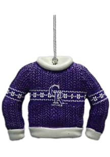 Colorado Rockies Ugly Sweater Ornament - Purple