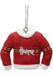 Nebraska Cornhuskers Ugly Sweater Ornament - Red