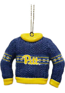 Pitt Panthers Ugly Sweater Ornament - Gold