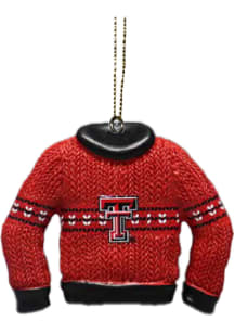 Texas Tech Red Raiders Ugly Sweater Ornament - Red